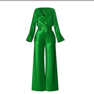 KRIS JUMPSUIT GREEN XL (Damaged zipper, please read)